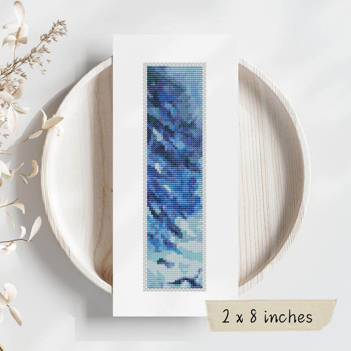 Blue Winter Bookmark Cross Stitch Pattern by The Art of Stitch