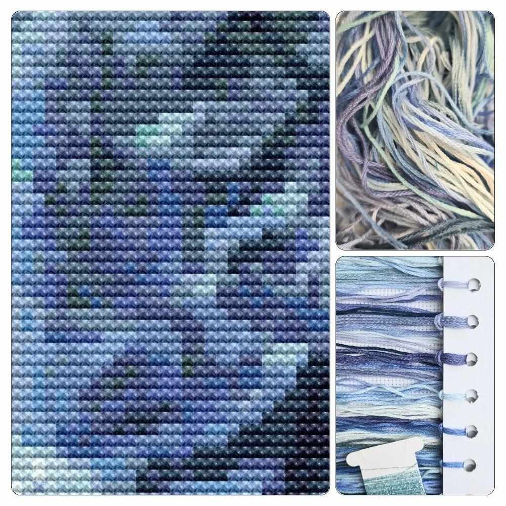 Blue Winter Bookmark Cross Stitch Kit