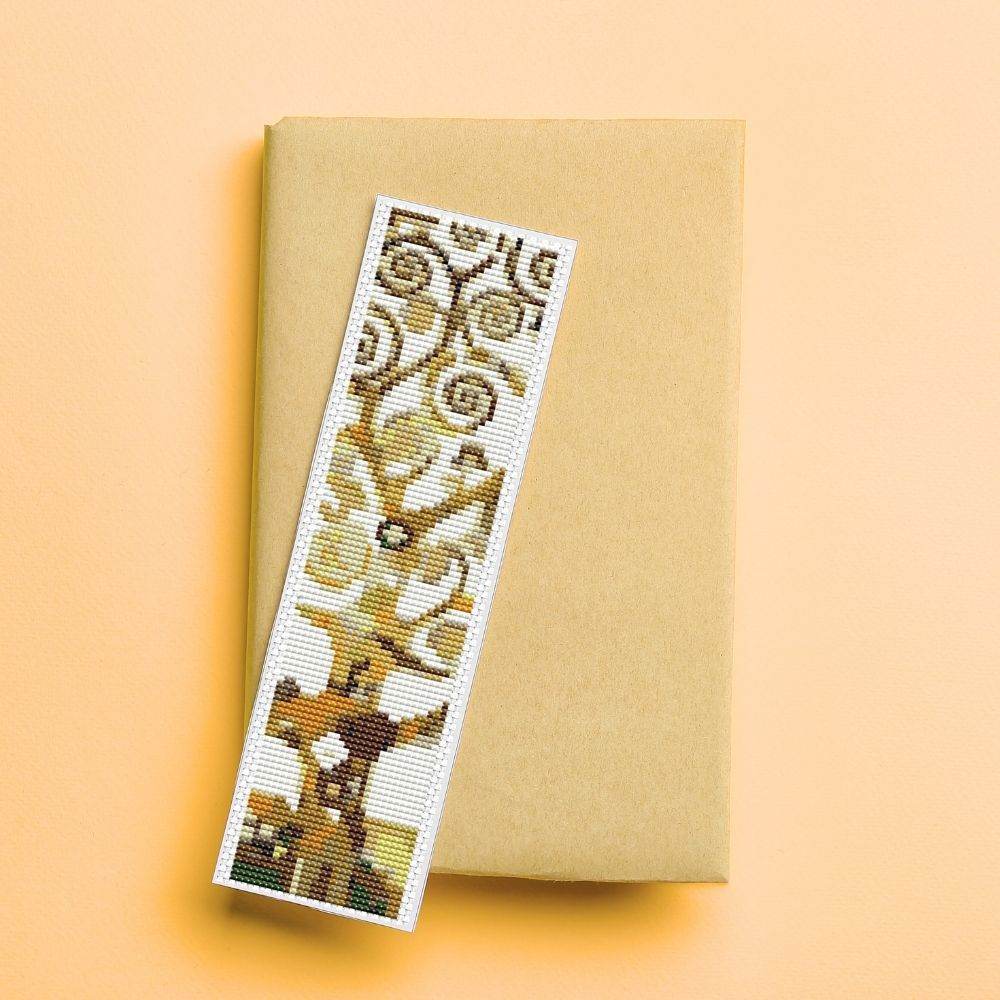 Tree of Life Bookmark Cross Stitch Pattern by Gustav Klimt