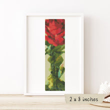 Red Rose Bookmark Cross Stitch Kit | Catharina Klein