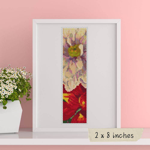 Japan Dahlia Bookmark Cross Stitch Kit