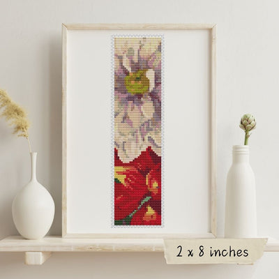 Japan Dahlia Bookmark Cross Stitch Kit