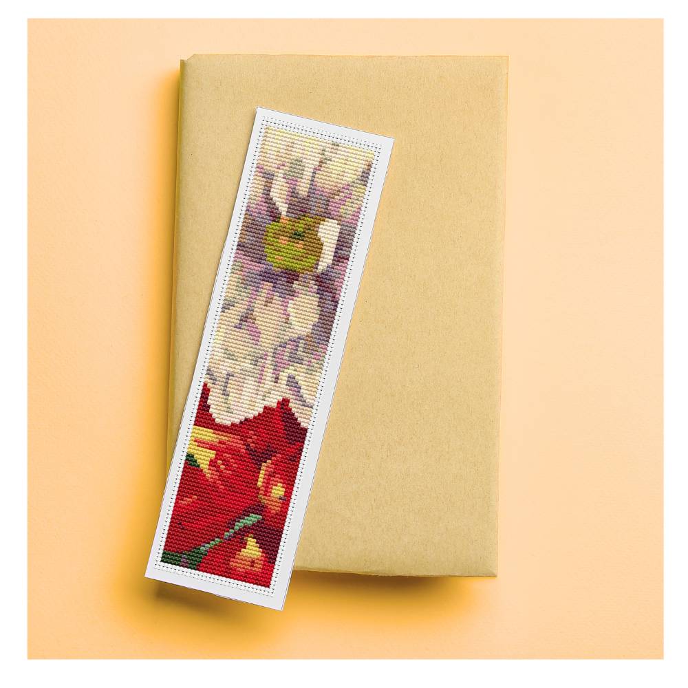 Japan Dahlia Bookmark Cross Stitch Kit | Tanigami Konan