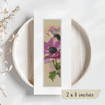 Purple Flowers Bookmark Cross Stitch Pattern by Catharina Klein