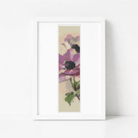 Purple Flowers Bookmark Cross Stitch Kit - Bookmark Cross Stitch Kit - Catharina Klein