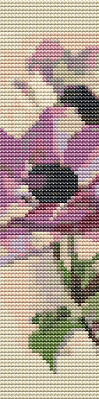 Purple Flowers Bookmark Cross Stitch Kit | Catharina Klein