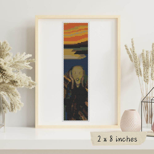 The Scream Bookmark Cross Stitch Kit