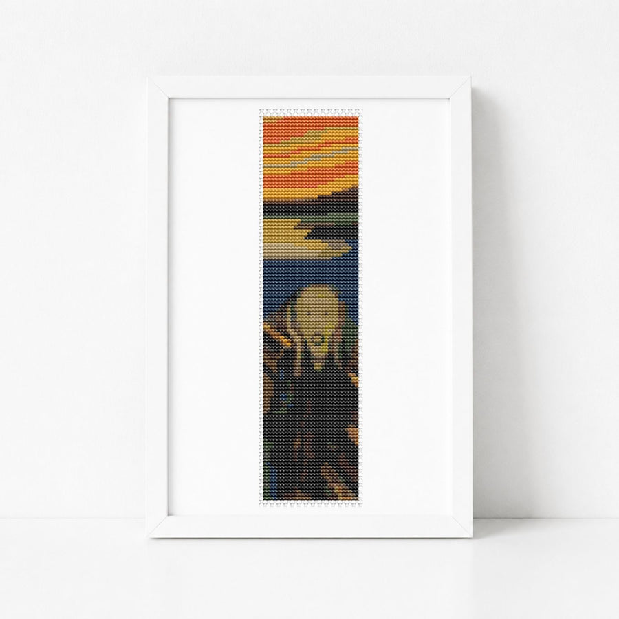 The Scream Bookmark Cross Stitch Pattern