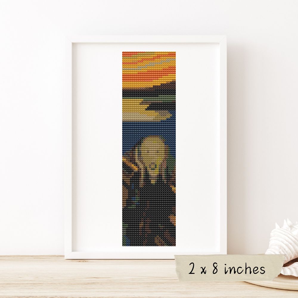 The Scream Bookmark Cross Stitch Pattern | Edvard Munch