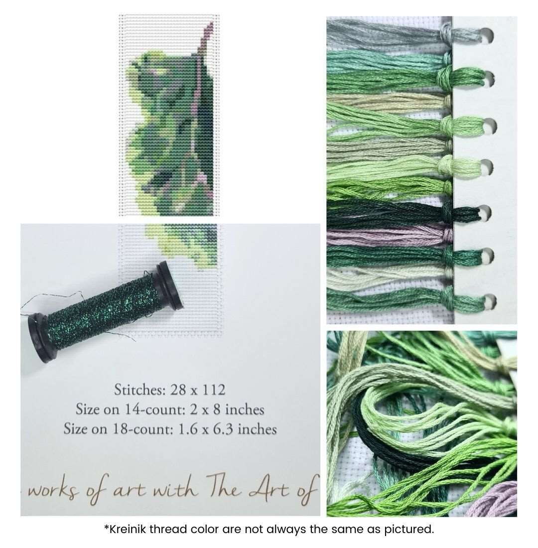 A Side of Kale Bookmark Cross Stitch Kit | The Art of Stitch