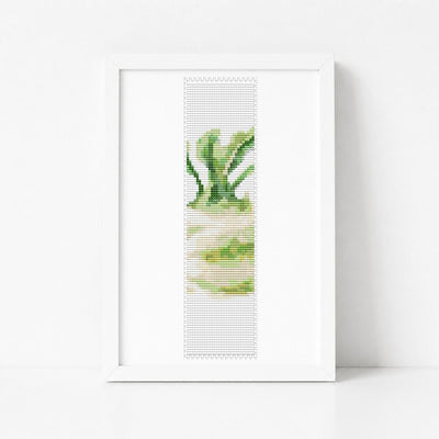 A Side of Turnip Bookmark Cross Stitch Pattern
