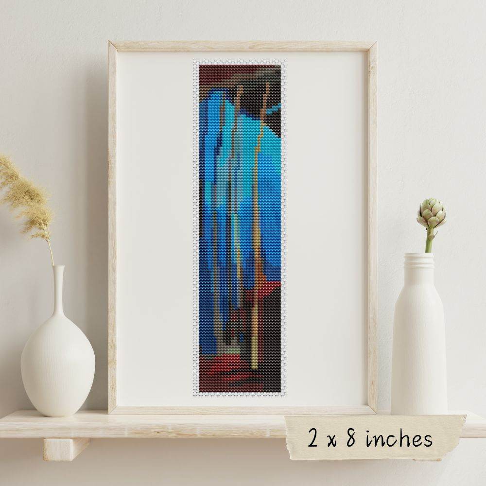 Blue Sky Bookmark Cross Stitch Pattern by Emily Carr
