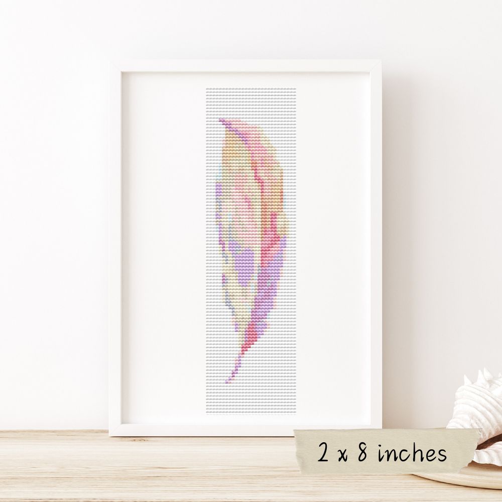 Pastel Feather Bookmark Cross Stitch Kit | The Art of Stitch