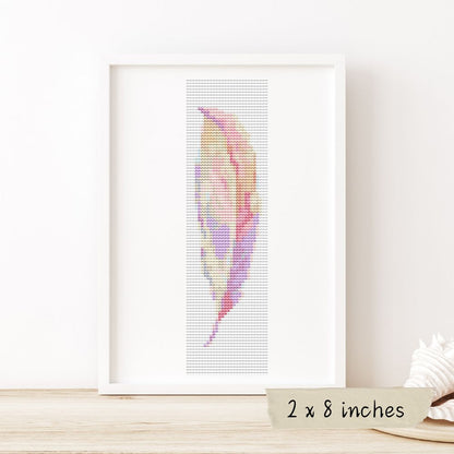 Pastel Feather Bookmark Cross Stitch Kit | The Art of Stitch