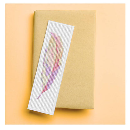 Pastel Feather Bookmark Cross Stitch Pattern | The Art of Stitch