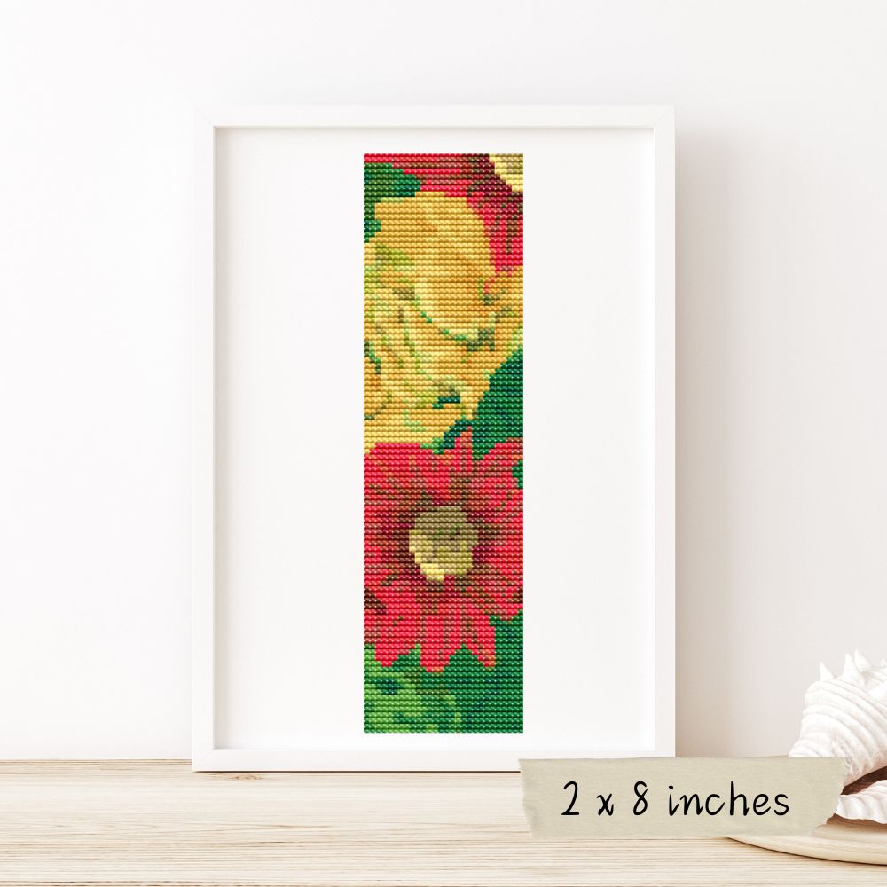 Summer Flowers Bookmark Cross Stitch Pattern | The Art of Stitch