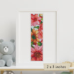 Red and Yellow Flowers Bookmark Cross Stitch Pattern