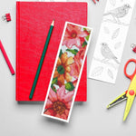 Red and Yellow Flowers Bookmark Cross Stitch Pattern