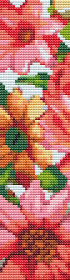 Red and Yellow Flowers Bookmark Cross Stitch Pattern | The Art of Stitch