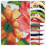 Red and Yellow Flowers Bookmark Cross Stitch Kit