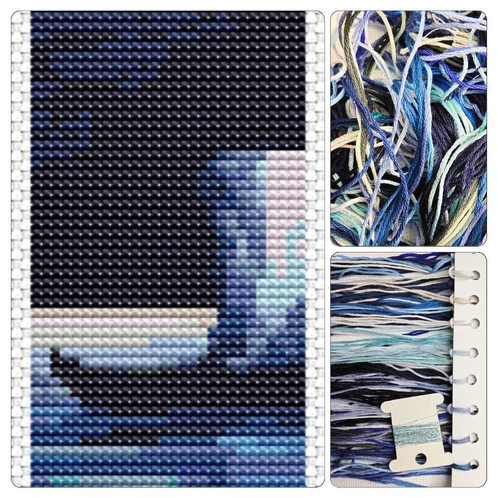 Moonlight on Mount Fuji Bookmark Cross Stitch Kit