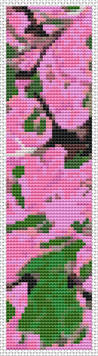 Pink Nova Bookmark Cross Stitch Pattern