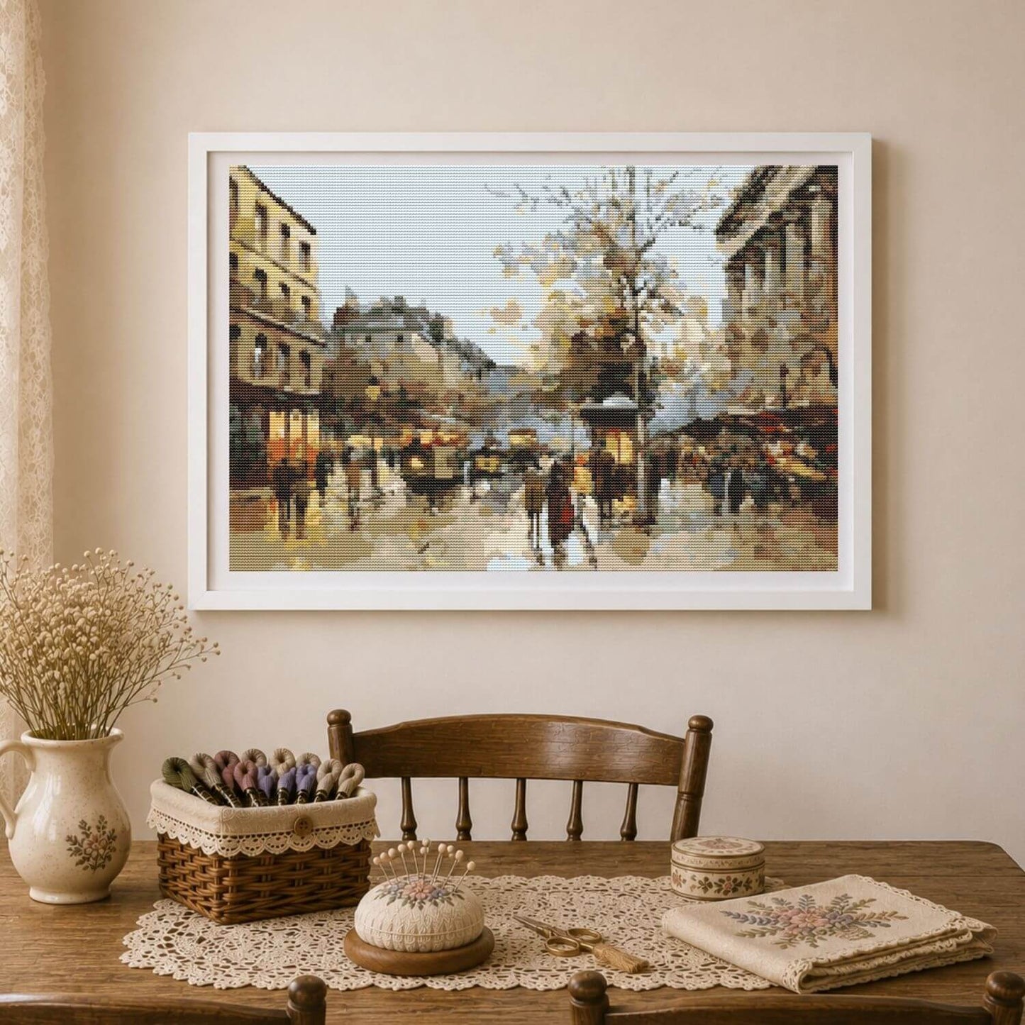 Flower Market Cross Stitch Pattern - Premium Cross Stitch Pattern - Antoine Blanchard