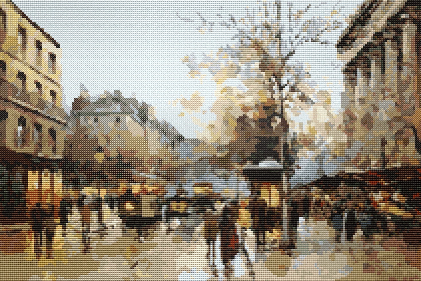 Flower Market Cross Stitch Pattern by Antoine Blanchard