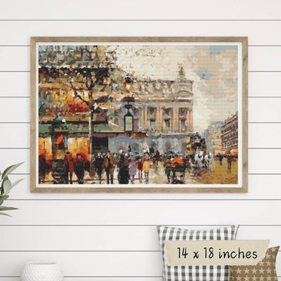 Paris Opera House Cross Stitch Pattern