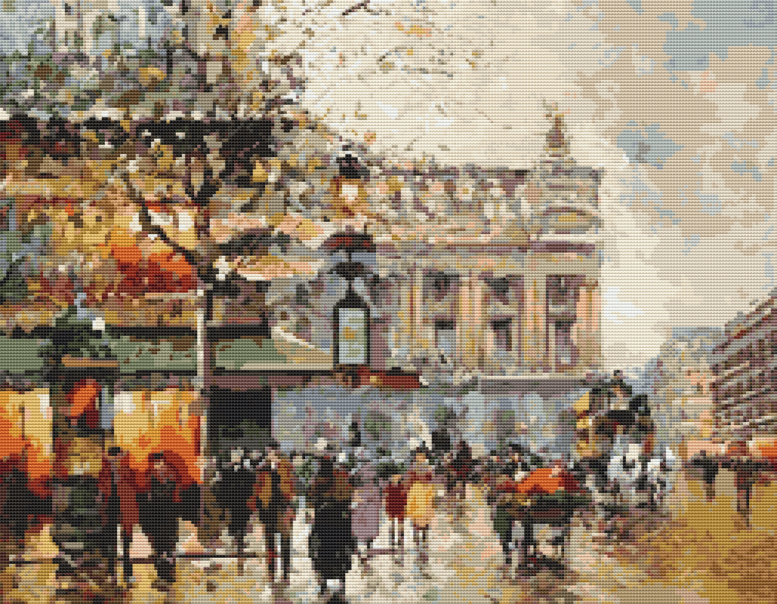 Paris Opera House Cross Stitch Pattern by Antoine Blanchard