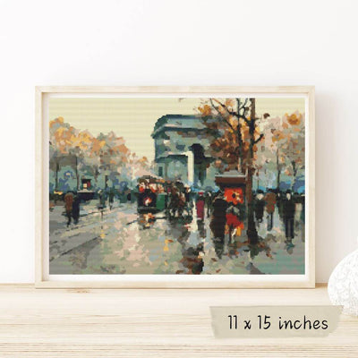 Arc de Triomphe Cross Stitch Pattern