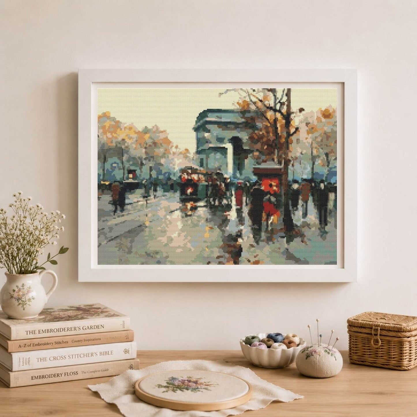 Arc de Triomphe Cross Stitch Pattern - Premium Cross Stitch Pattern - Antoine Blanchard