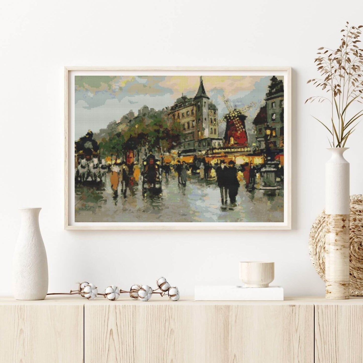 Le Moulin Rouge Cross Stitch Pattern - Premium Cross Stitch Pattern - Antoine Blanchard