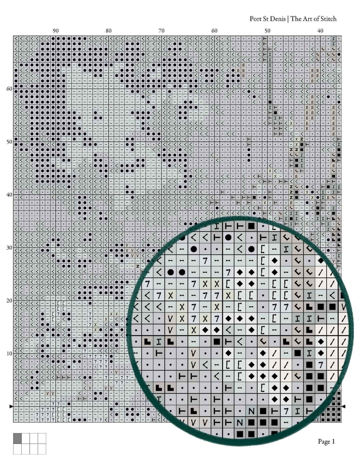 Port St Denis Cross Stitch Pattern - Premium Cross Stitch Pattern - Antoine Blanchard