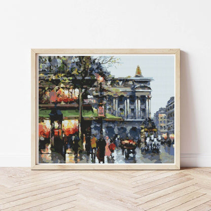 Café de la Paix Opera Cross Stitch Kit - Premium Cross Stitch Kit - Antoine Blanchard