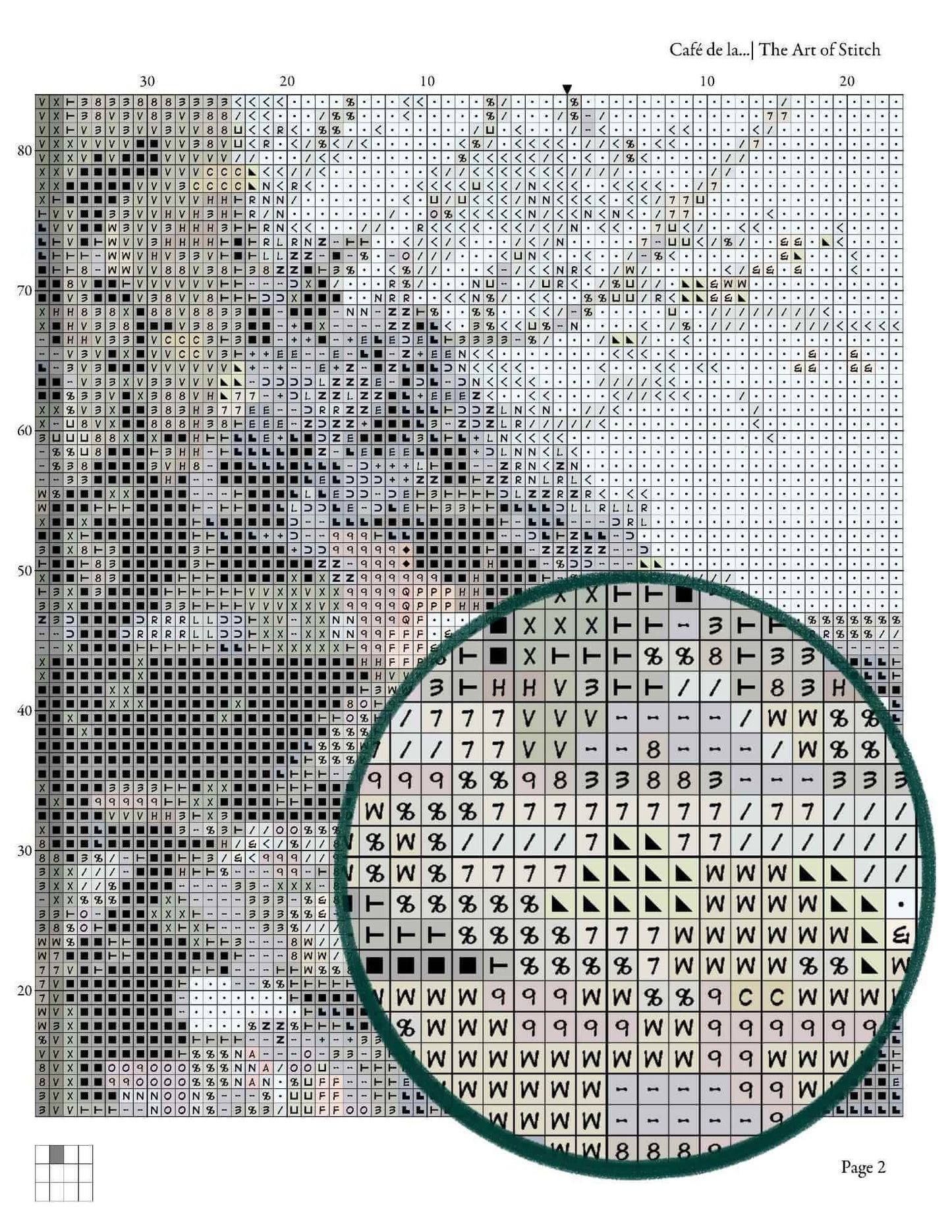Café de la Paix Opera Cross Stitch Pattern - Premium Cross Stitch Pattern - Antoine Blanchard