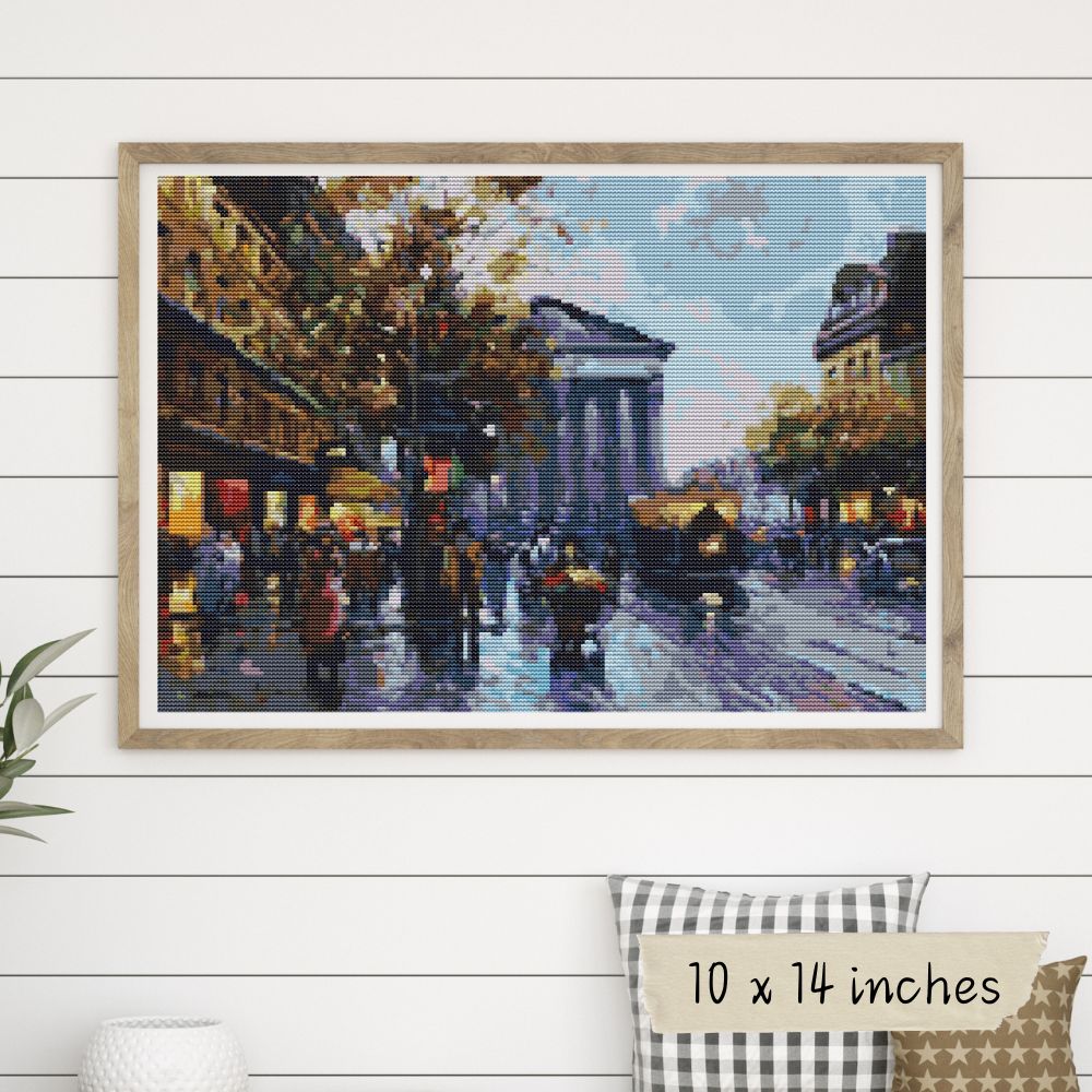 Rue Royal Madeleine Cross Stitch Kit | Antoine Blanchard