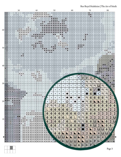 Rue Royal Madeleine Cross Stitch Pattern