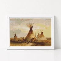 Sioux Teepee Cross Stitch Kit - Premium Cross Stitch Kit - Karl Bodmer