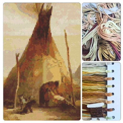 Sioux Teepee Cross Stitch Kit
