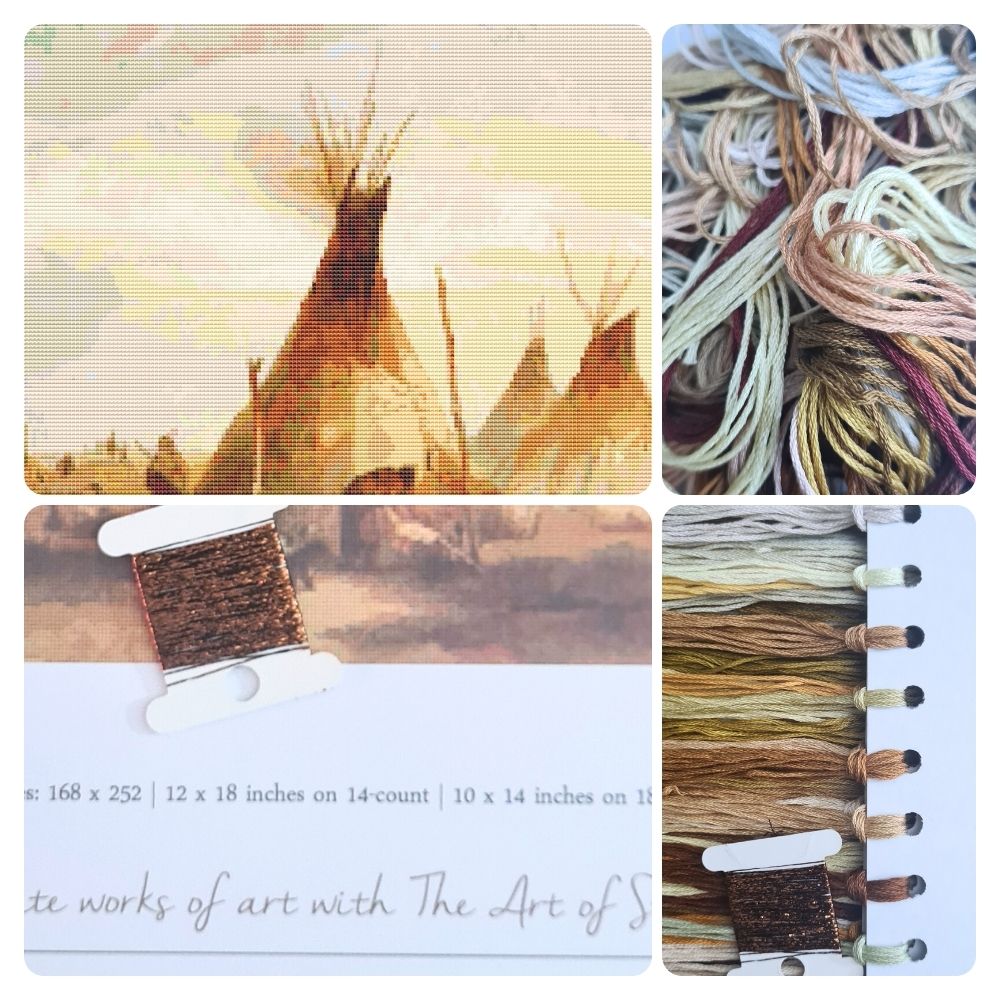 Sioux Teepee Cross Stitch Kit | Karl Bodmer