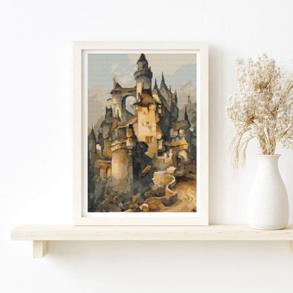 Romantic Castle Cross Stitch Pattern - Premium Cross Stitch Pattern - Hanns Bolz