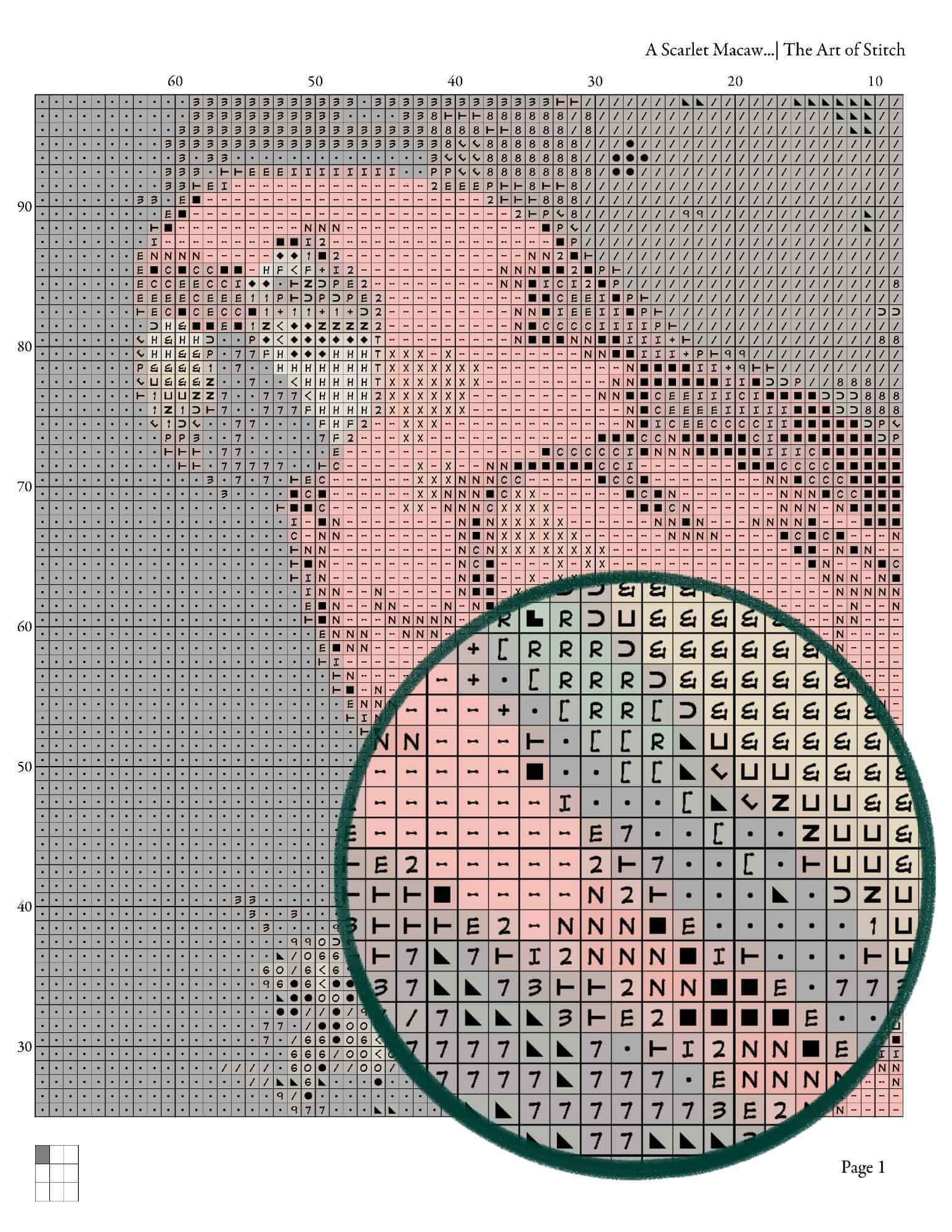 A Scarlet Macaw in a Landscape Cross Stitch Kit - Premium Cross Stitch Kit - Jakob Bogdany