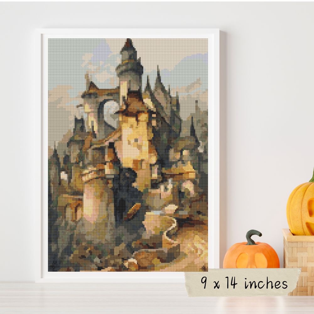 Romantic Castle Cross Stitch Pattern | Hanns Bolz