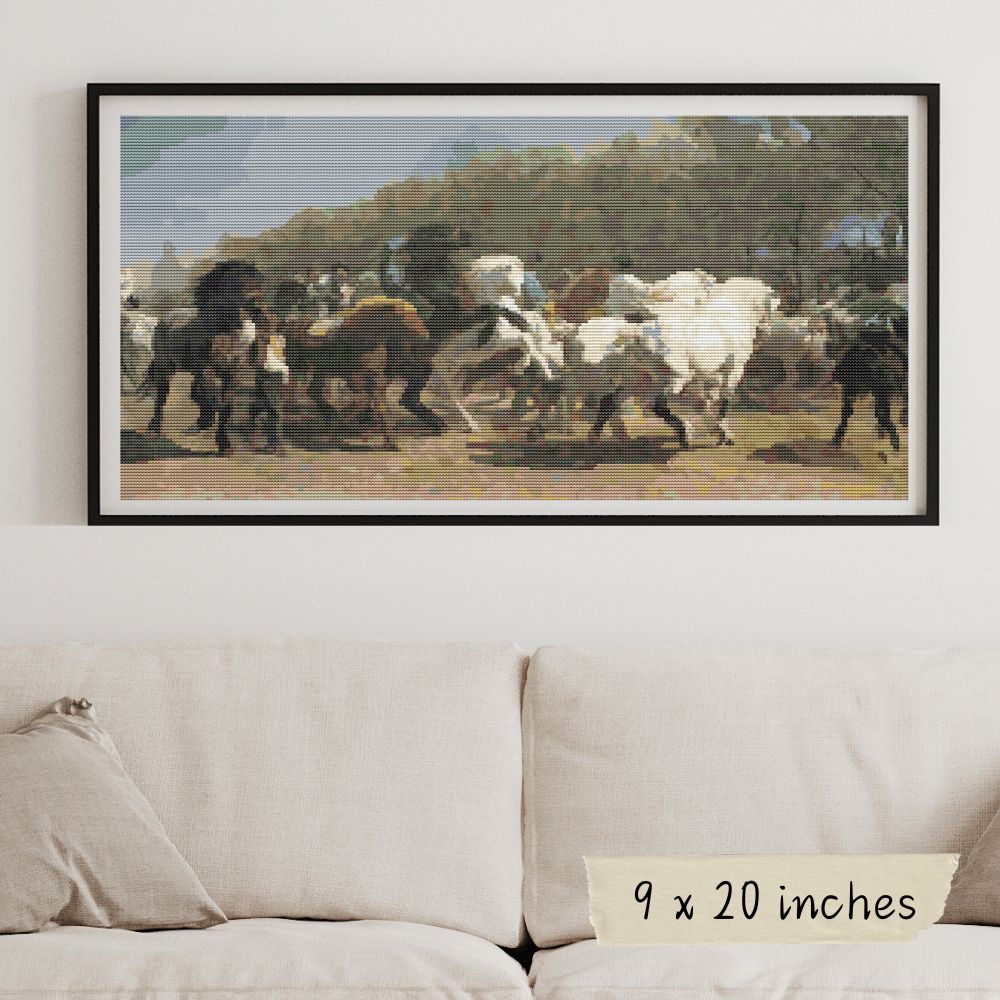 The Horse Fair Cross Stitch Pattern | Rosa Bonheur