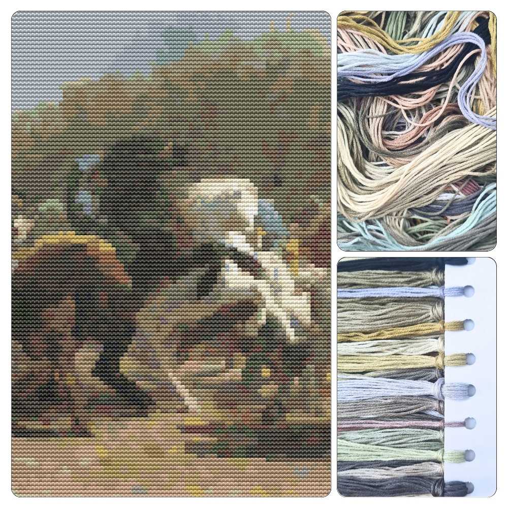 The Horse Fair Cross Stitch Kit - Premium Cross Stitch Kit - Rosa Bonheur