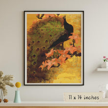 Blue Peacock Cross Stitch Pattern