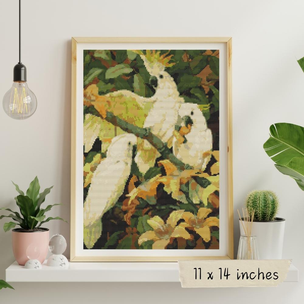 Sulphur Crested Cockatoos Cross Stitch Kit