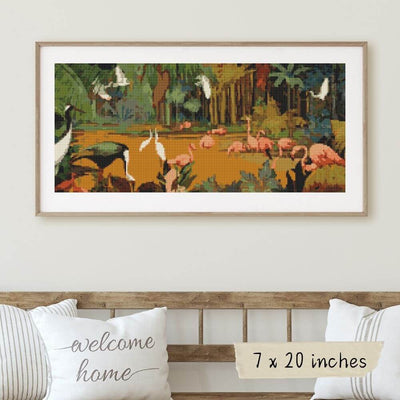 Jungle Scene Cross Stitch Pattern