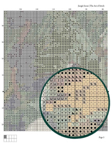 Jungle Scene Cross Stitch Kit - Premium Cross Stitch Kit - Jessie Arms Botke